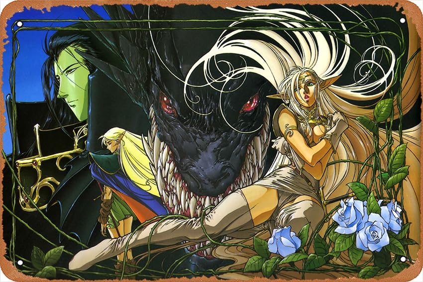 Pôster de anime Record Of Lodoss War, decoração de parede para